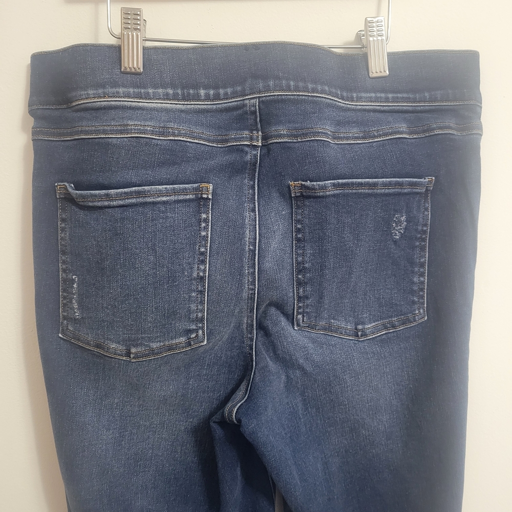 Womens Spanx Distressed Denim Legging Size Large - Picture 6 of 7